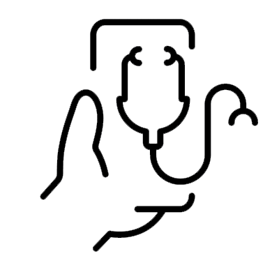 icon of healthcare symbol in the cloud with lines extending in multiple directions